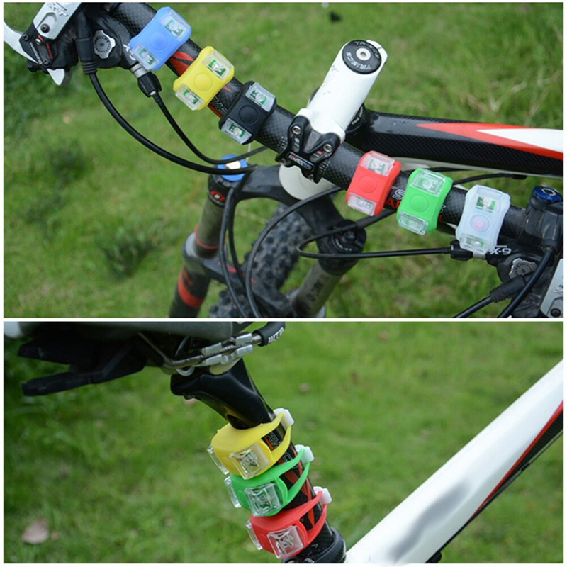 Picture of Silicon LED Bike Light Light Handle Light Waterproof Safety Alert Rear Back Lamp Battery Cycling Telolite - Cycle Accessories - cycle light