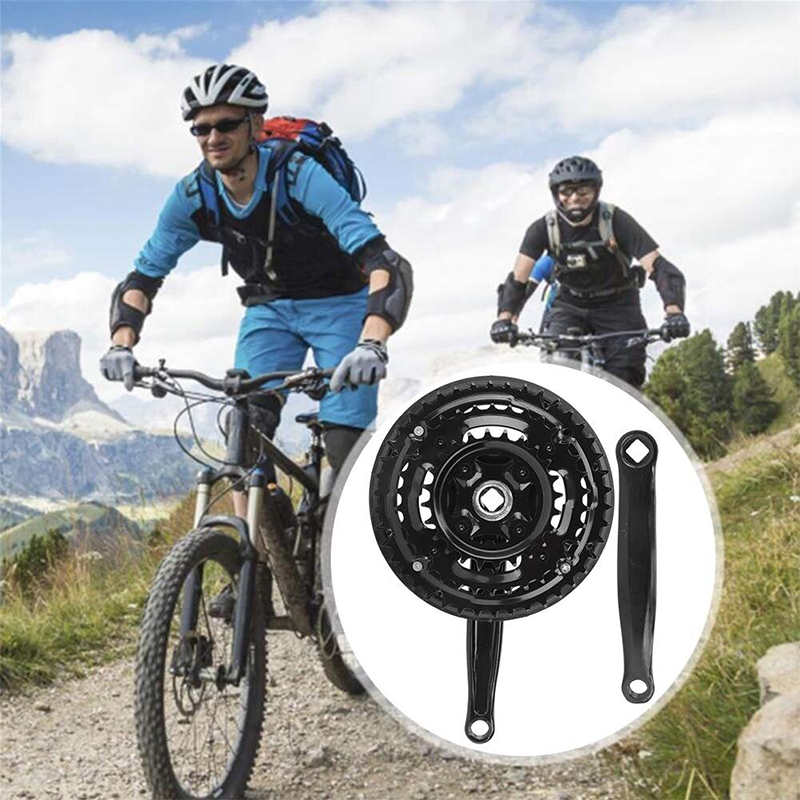 Picture of High-Quality Durable 24/34/42T Crankset with Chain Guard for Variable Speed Mountain Bike - Made in PRC