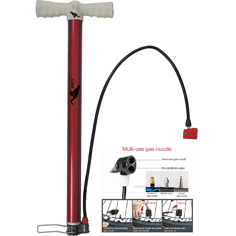 Picture of AIR Pump with 2 Needle for Cycle, Football, Volleyball, Basketball, Handball (Multicolour, Nylon & Steel)