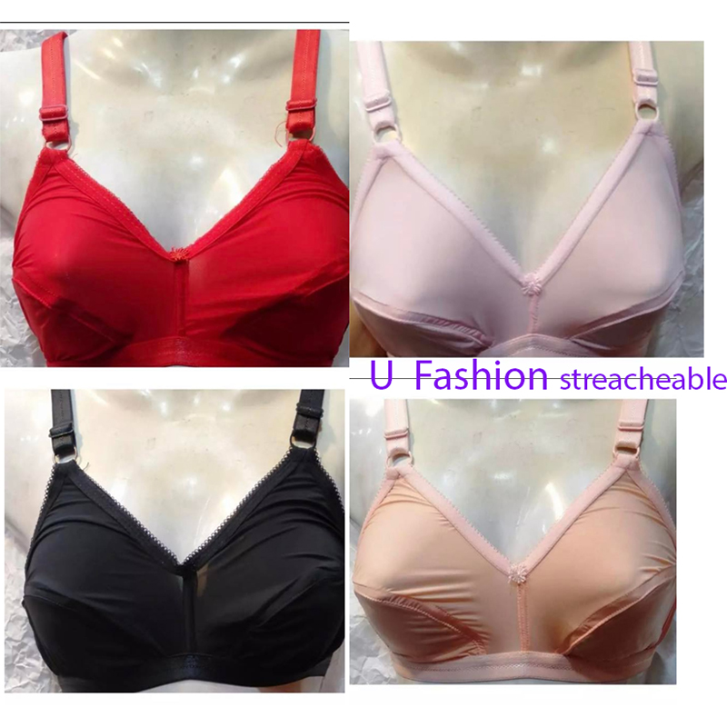 Picture of Soft Streachable Comfortable Bra for Woman - Pink - Int:32