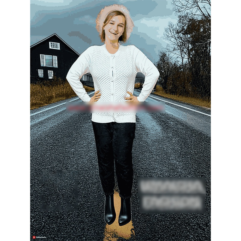 Picture of Stylish Fashionable Winter Dress Knitting Cotton Open Front Long Sleeve Cardigan Sweater for Ladies - Fish white - Int:30
