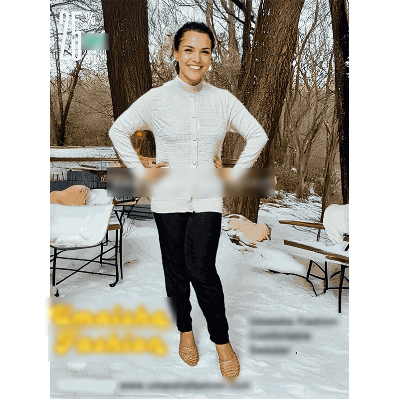 Picture of Stylish Fashionable Winter Dress Knitting Cotton Open Front Long Sleeve Cardigan Sweater for Ladies - PBD white - Int:36