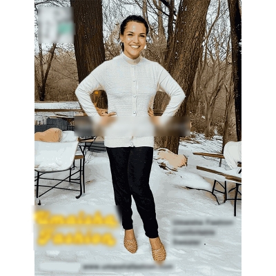 Picture of Stylish Fashionable Winter Dress Knitting Cotton Open Front Long Sleeve Cardigan Sweater for Ladies - PBD white - Int:30