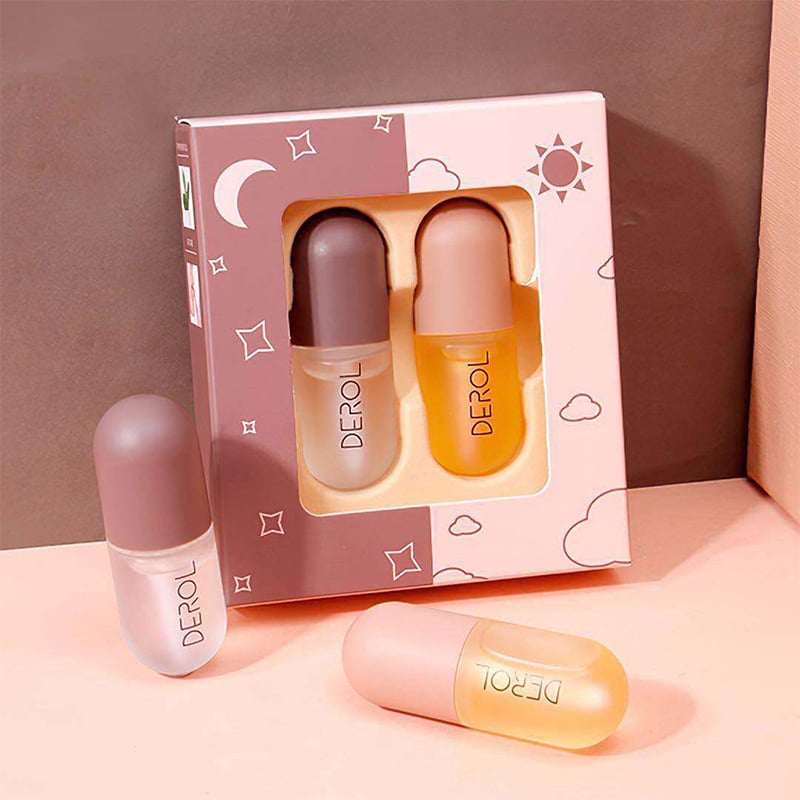 Picture of DEROL Lip Plumper, Day and Night (2Pcs) Natural Lip Oil - Mouth