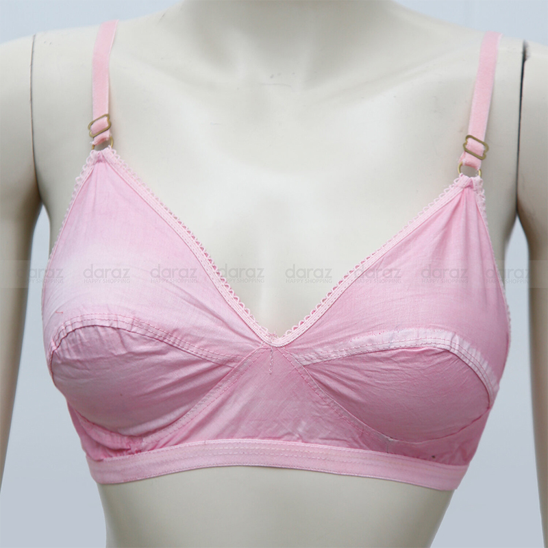 Picture of Fabric Boil Cotton Regular Use Bra For Woman- 4 pcs - Multicolor - Int:33