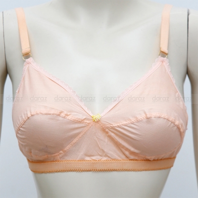 Picture of Fabric Boil Cotton Regular Use Bra For Woman- 4 pcs - Multicolor - Int:38