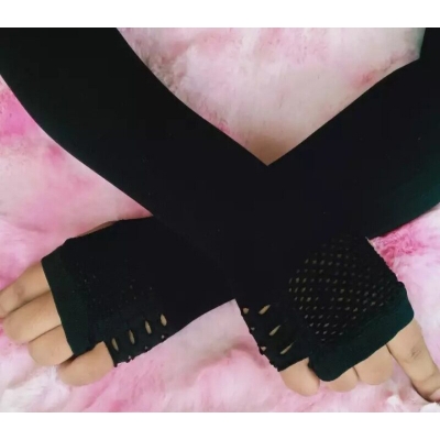 Picture of Georgette hijab, Hijab Cap and Sun protector Hand Gloves - pest - Int: One size