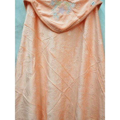 Picture of Velvet Baby Hooded Towel Cap Towel Washcloth - 34" * 30" - coral color