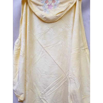 Picture of Velvet Baby Hooded Towel Cap Towel Washcloth - 34" * 30" - Light yellow