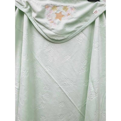 Picture of Velvet Baby Hooded Towel Cap Towel Washcloth - 34" * 30" - Light green