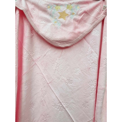 Picture of Velvet Baby Hooded Towel Cap Towel Washcloth - 34" * 30" - Pink