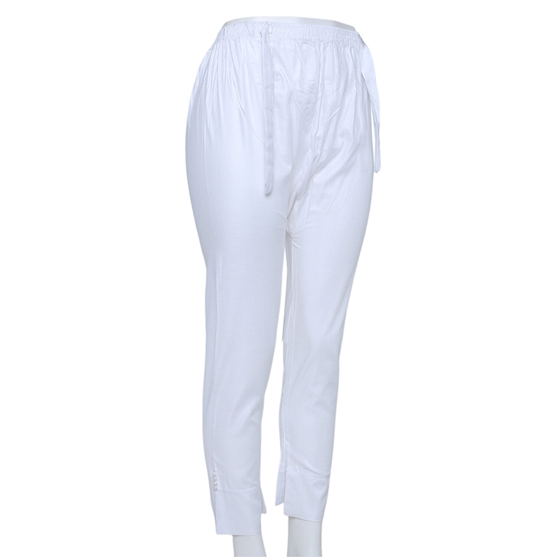 Picture of Bottom Cotton Linen Mix Teenager Pant Cut Payjama Jeggings - White - Waist:38
