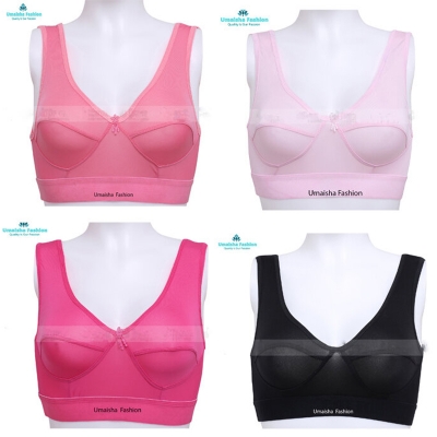 Picture of Two Pieces Short Semis Sports Bra For Teenagers - Stylish and Comfortable Bra Set for Active Teenagers - Multi - Int:13 yrs