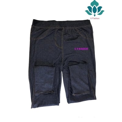 Picture of Jeans Style Streachable Slim fit Skinny Denim Pencil Teenage Pant - Black - Waist:33