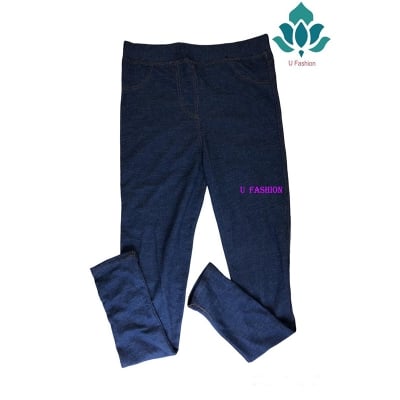 Picture of Jeans Style Streachable Slim fit Skinny Denim Pencil Teenage Pant - Navy Blue - Waist:34