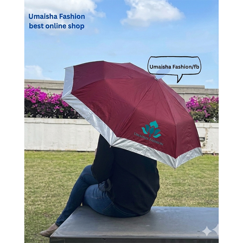 Picture of 8 Shikh Coloring Border New Fashion World Class Quality Heavy Duty Umbrella - Maroon - Int: One size