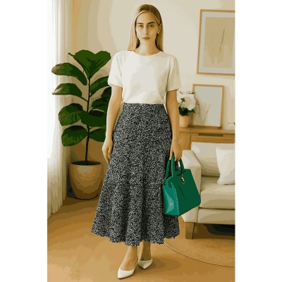 Picture of Regular Use Long Skirt For Ladies /Girls - skirt-3 cotton - Int:XL