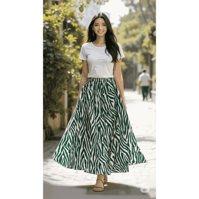 Picture of Regular Use Long Skirt For Ladies /Girls - skirt-5 cotton - Int:M