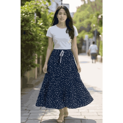 Picture of Regular Use Long Skirt For Ladies /Girls - skirt-6 cotton - Int:M