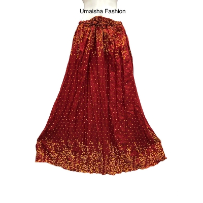 Picture of Regular Use Long Skirt For Ladies /Girls - Maroon polyster - Int:M