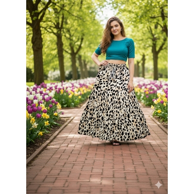 Picture of Regular Use Long Skirt For Ladies /Girls - skirt-10 cotton - Int: One size