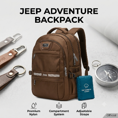 Picture of ⁠Jeep Official Tactical & Daily Travel Backpack | Durable Water-Resistant Nylon Bag (19 inch)