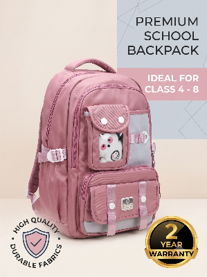 Picture of Premium Waterproof School Backpack for Class 4–8 Students | Durable Fabric, Heavy-Duty Zippers & 2-Year Warranty (16 inch)