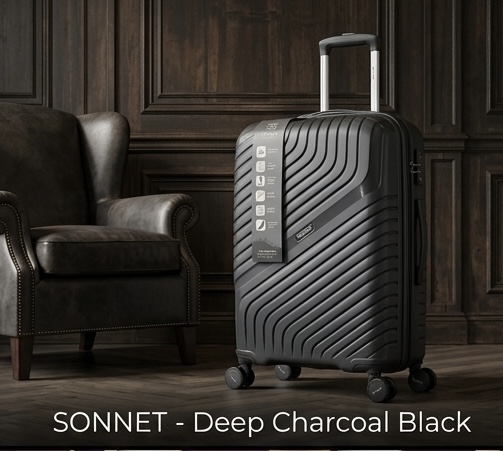 Picture of SONNET Premium Hardshell Spinner Trolley Luggage Bag – Lightweight, Scratch-Resistant Travel Suitcase with 360° Wheels (20" Carry-On & 24" Medium Check-In)