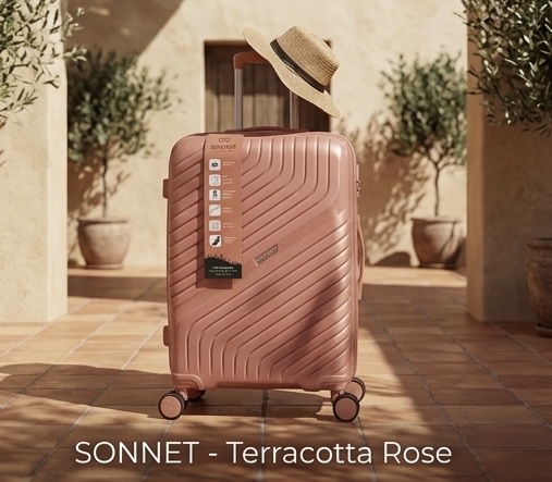Picture of SONNET Premium Hardshell Spinner Trolley Luggage Bag – Lightweight, Scratch-Resistant Travel Suitcase with 360° Wheels (20" Carry-On & 24" Medium Check-In)