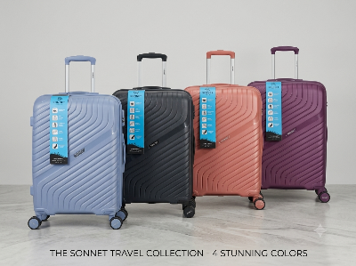 Picture of SONNET Premium Hardshell Spinner Trolley Luggage Bag – Lightweight, Scratch-Resistant Travel Suitcase with 360° Wheels (20" Carry-On & 24" Medium Check-In)