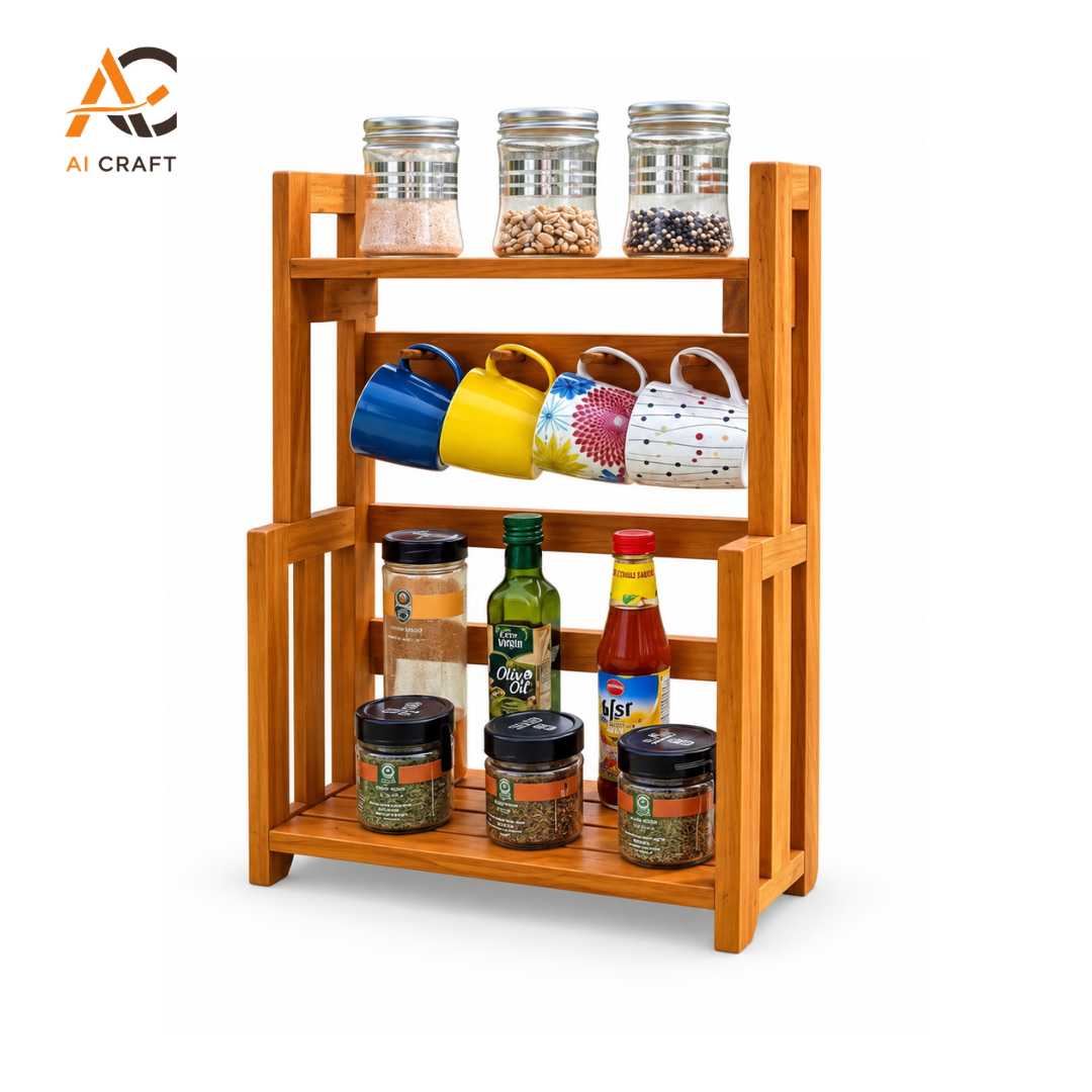 Picture of Kitchen Wooden Self 3 Part