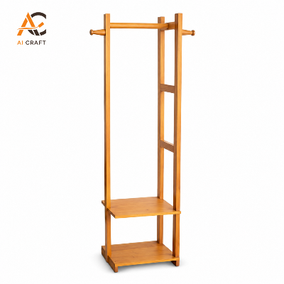Picture of Wooden Clothes Alna with Shelves for Small Spaces