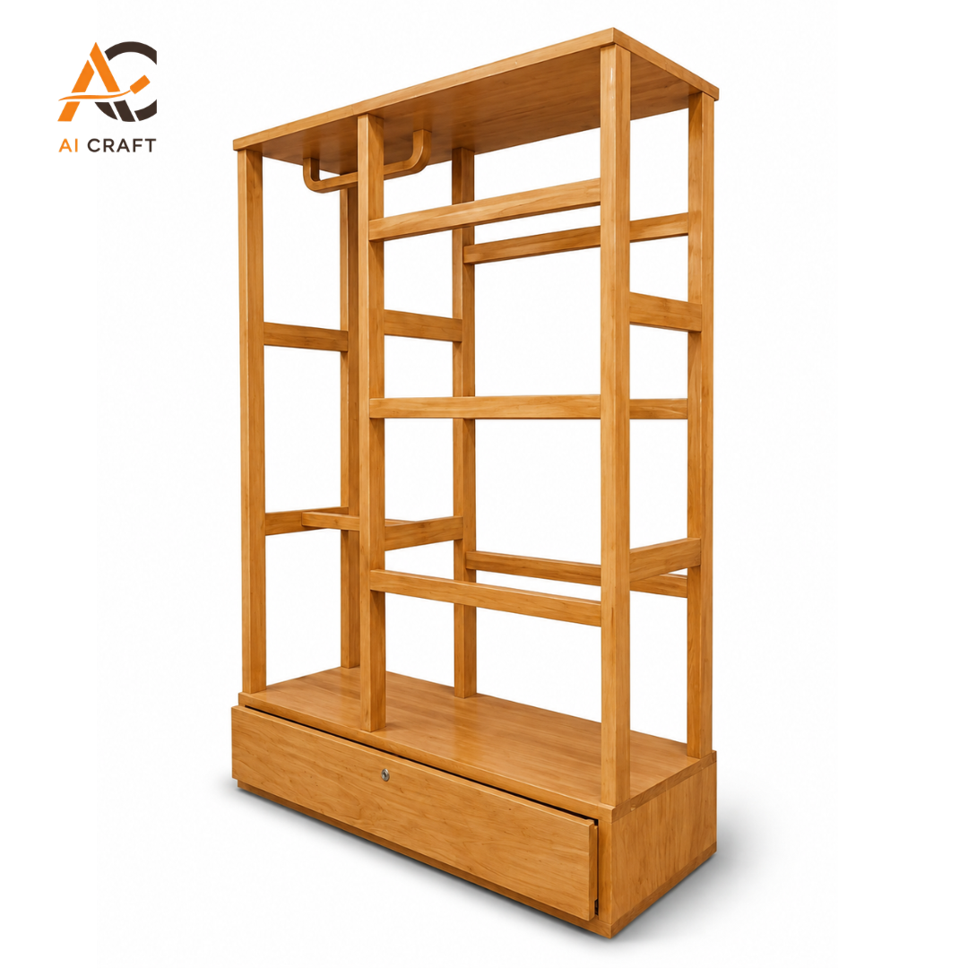 Picture of Wooden Cloth Alna with Drawer