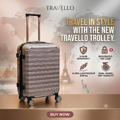 Picture of Travello Ultra-Lightweight Premium Hard Shell Luggage | 20" & 24" Spinner Suitcase with TSA Combination Lock & 360° Silent Wheels