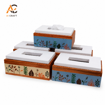 Picture of Handcrafted Wooden Tissue Box Holder