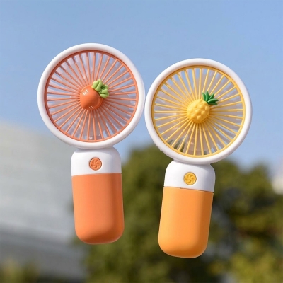 Picture of USB Rechargeable Mini Handheld & Desktop Fan with Lanyard-Multicolor