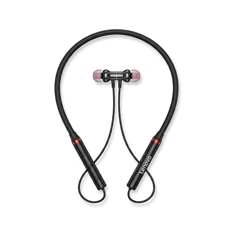 Picture of Lenovo HE05X Bluetooth 5.0 Wireless Neckband Earphones-Black