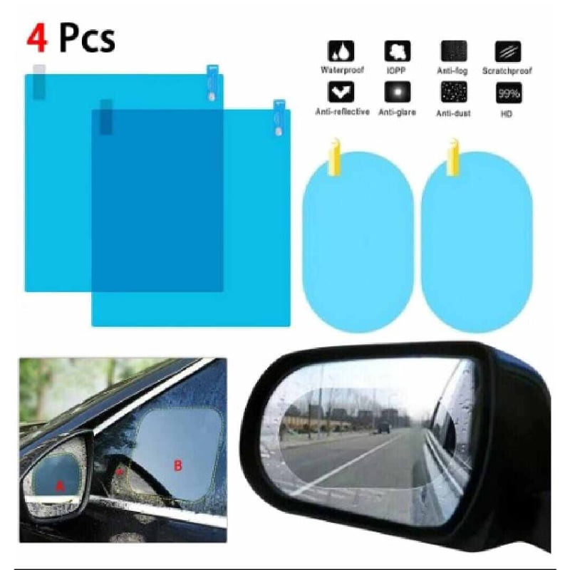 Picture of 4-Piece Anti-Fog & Rainproof Car Rear-View Mirror Film Set