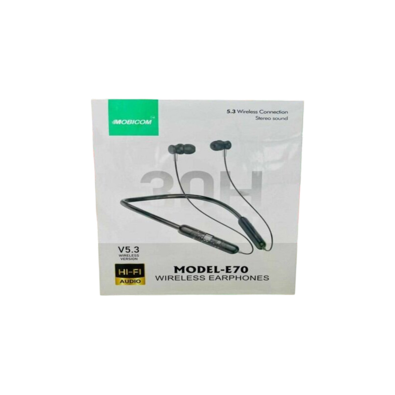 Picture of Mobicom E70 Voice Changer Bluetooth Neckband - 30H Playtime-Black