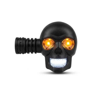 Picture of Motorcycle Skull Head LED Turn Signal Lights - 1 Pair