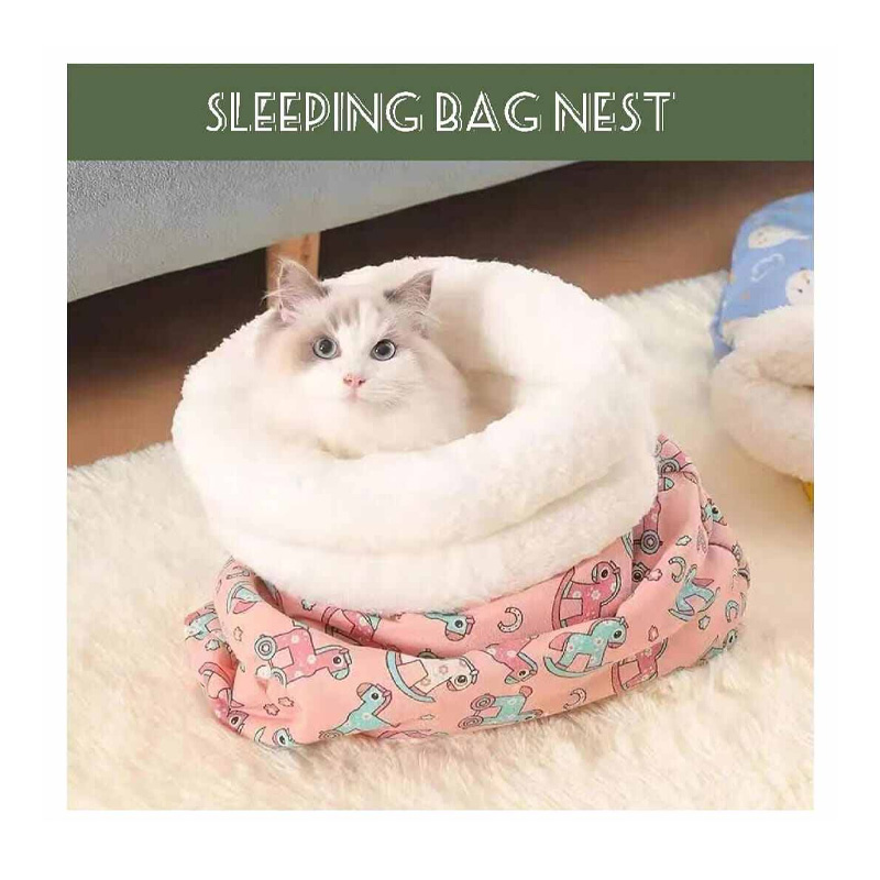 Picture of Soft Warm Cat Sleeping Bag & Tunnel Bed for 2.5-7kg Cats-Multicolor