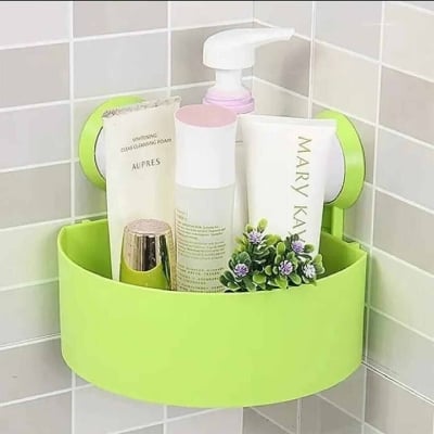 Picture of Self-Adhesive Triangle Corner Storage Shelf - 1 Pc-Multicolor