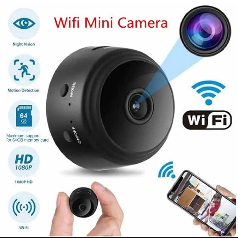 Picture of A9 Mini 1080P WiFi Security Camera with 250mAh Battery-Black