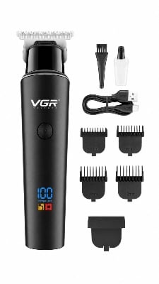 Picture of VGR V-937 Premium Professional Rechargeable Hair Trimmer | 500 Minutes Runtime | Digital Display | T-Blade Precision Grooming Machine