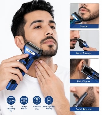 Picture of KEMEI KM-6330 3-in-1 Professional Men’s Grooming & Precision Trimmer