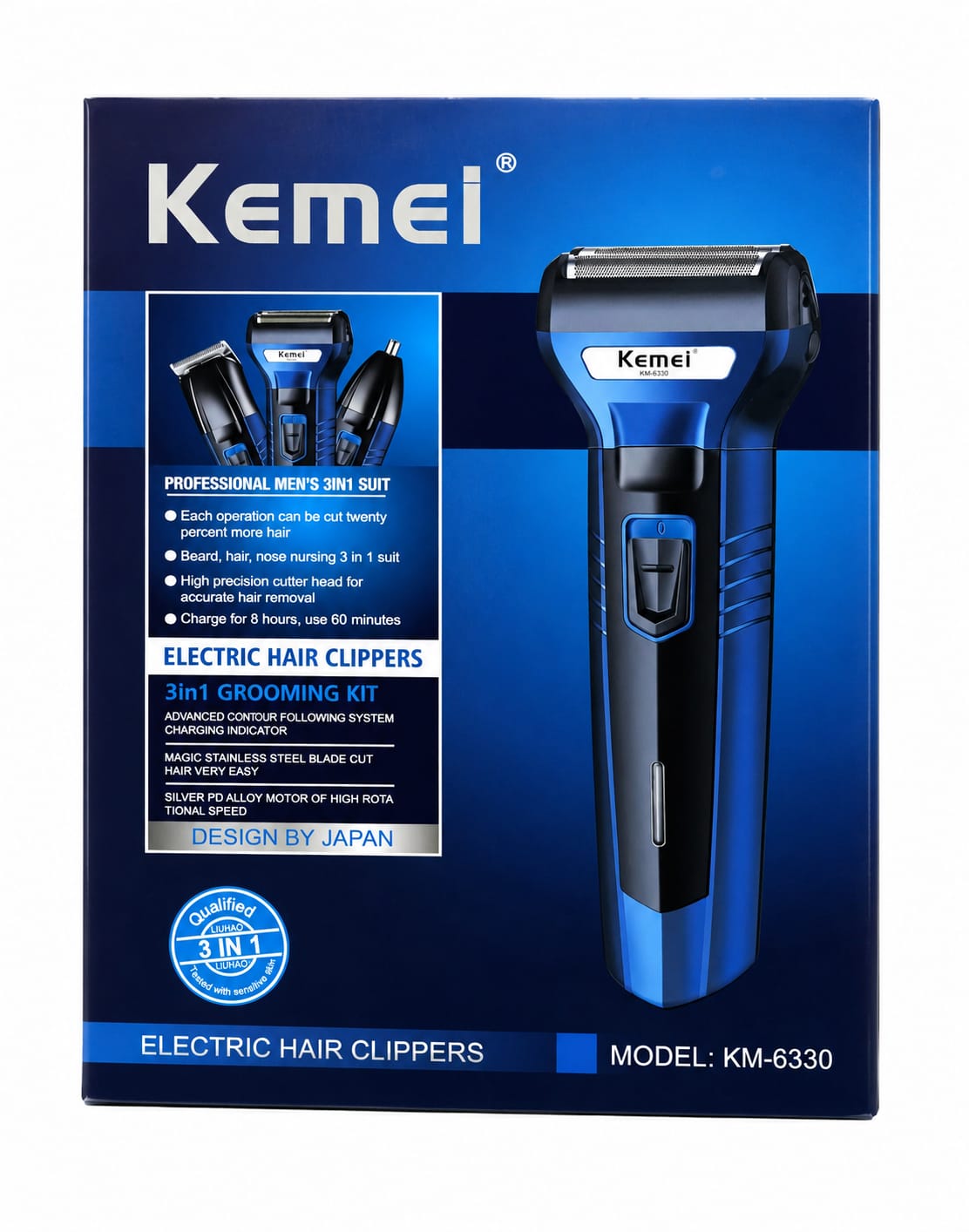Picture of KEMEI KM-6330 3-in-1 Professional Men’s Grooming & Precision Trimmer