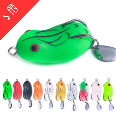 Picture of Frog Luya Bang Lure Fake Bait Sequined Double Hook Cross-Border Luminous Thunder Frog Bait Small Thunder Frog Outdoor Fishing Fake Bait-MULTICOLOR