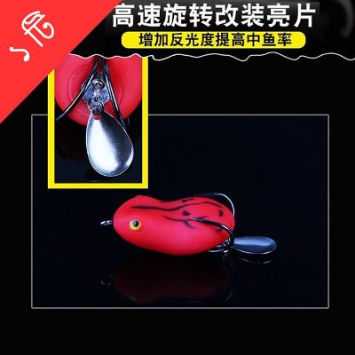 Picture of Frog Luya Bang Lure Fake Bait Sequined Double Hook Cross-Border Luminous Thunder Frog Bait Small Thunder Frog Outdoor Fishing Fake Bait-MULTICOLOR