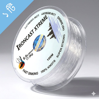 Picture of PRO CLASS Ironcast Extreme Fishing Line high Quality Nylon 100 meter-0.40MM