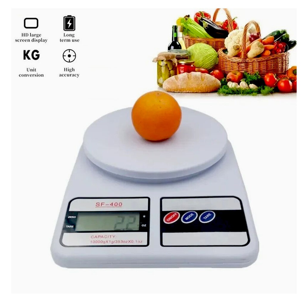Picture of Food Measuring Digital Scale – 10KG Capacity-WHITE